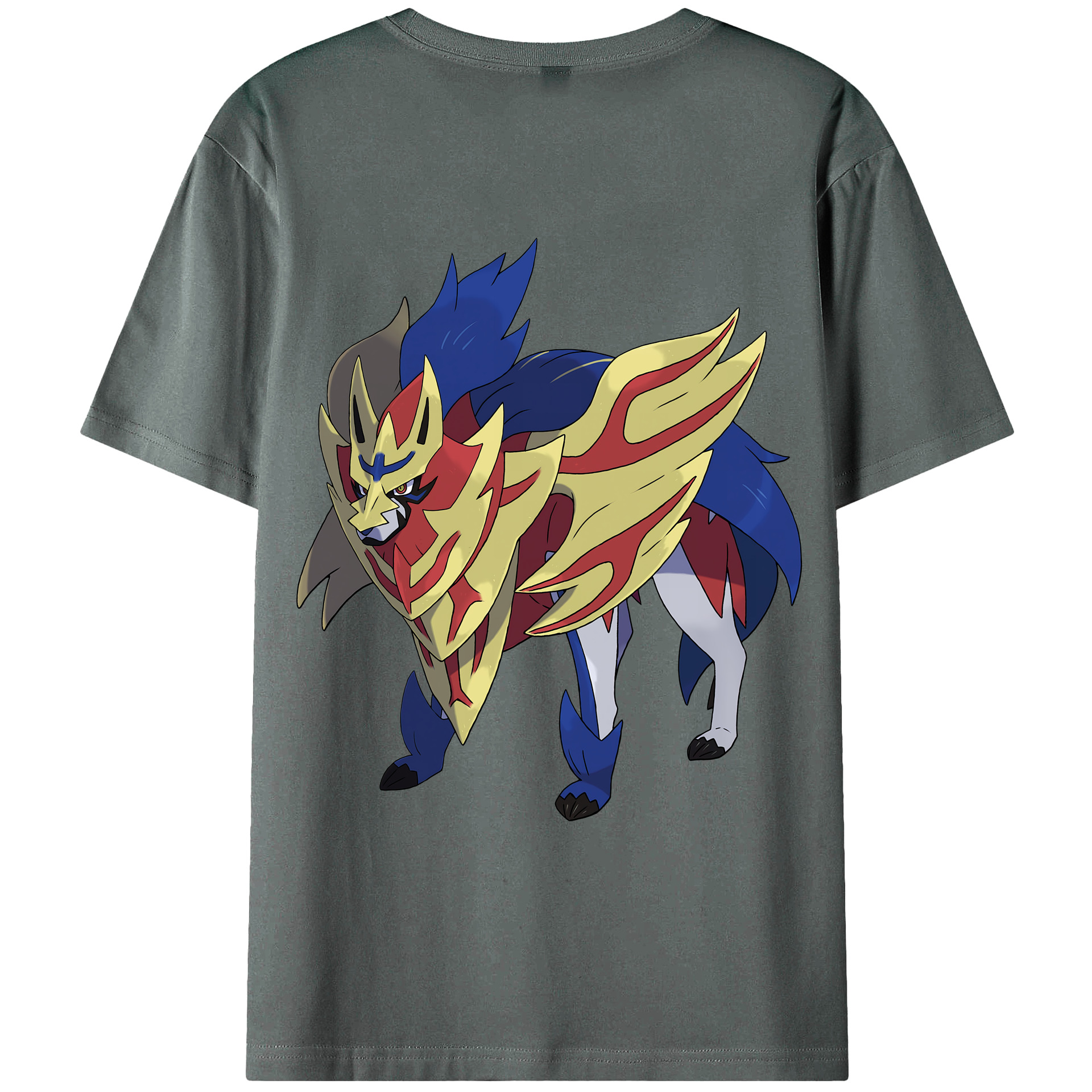 （画像用） ポケットモンスター Pokémon 綿100％ メンズ半袖Tシャツ（バックプリント） 通気性